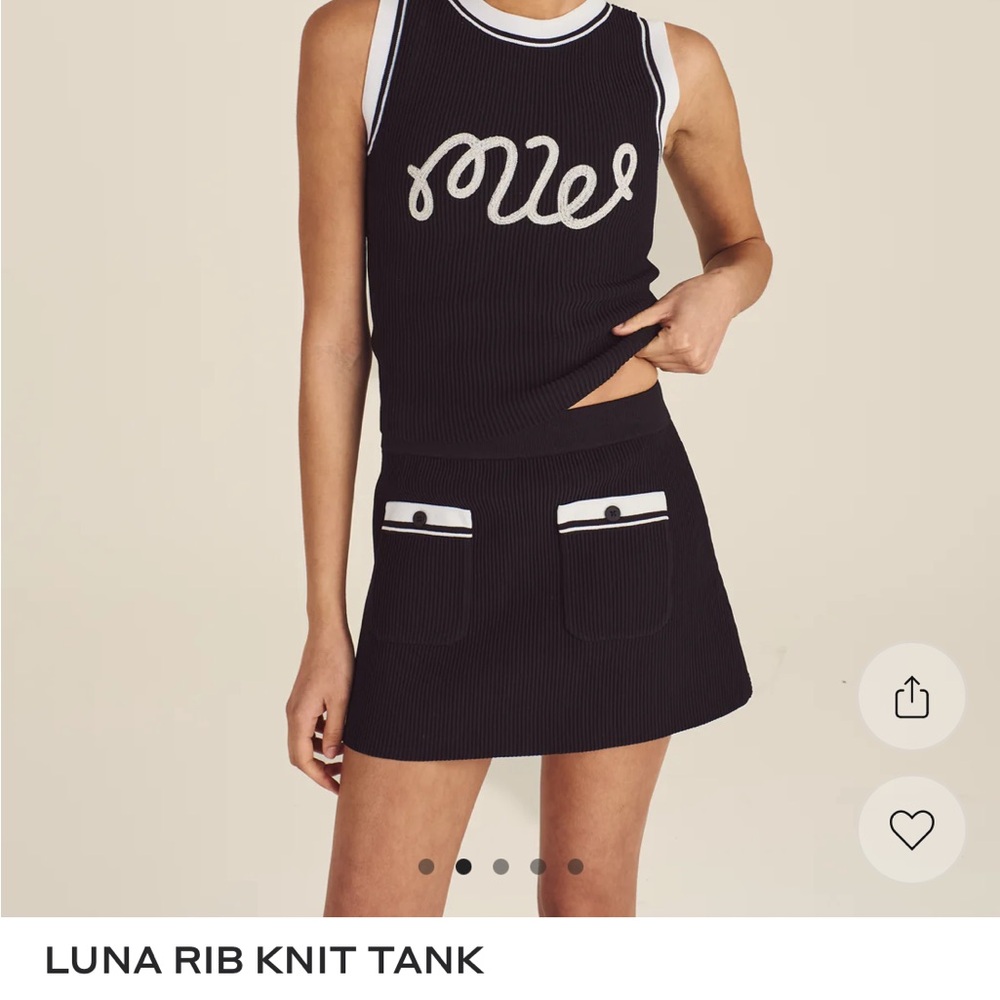 Black Rib Knit Tank